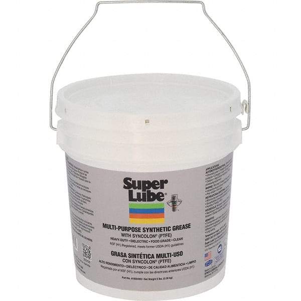Synco Chemical - 5 Lb Pail Synthetic General Purpose Grease - Translucent White, Food Grade, 450°F Max Temp, NLGIG 000, - Eagle Tool & Supply