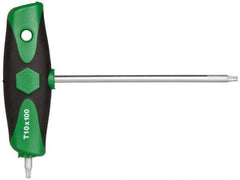 Wiha - T10 T-Handle Cushion Grip Torx Key Set - 100mm Length Under Head, T10 Torx Size - Eagle Tool & Supply
