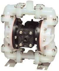 SandPIPER - 1/2" NPT, Metallic, Air Operated Diaphragm Pump - Santoprene Diaphragm, Stainless Steel Housing - Eagle Tool & Supply
