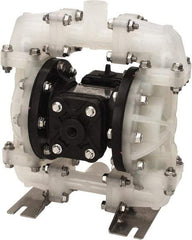 SandPIPER - 1/2" NPT, Nonmetallic, Air Operated Diaphragm Pump - Buna-N Diaphragm, Polypropylene Housing - Eagle Tool & Supply