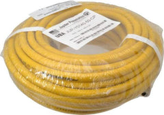 PRO-SOURCE - 1/4" ID x 15/32" OD 50' Long Multipurpose Air Hose - MNPT x MNPT Ends, 300 Working psi, 23 to 150°F, 1/4" Fitting, Yellow - Eagle Tool & Supply
