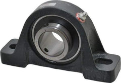 Browning - 1-1/2" ID, 7-1/8" OAL x 4" OAH Pillow Block - 4,467 Lb Static Cap, 7,340 Lb Dyn Cap, 5-3/8" Btw Mnt Hole Ctrs, 2" Base-to-Ctr Ht, Cast Iron - Eagle Tool & Supply