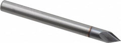 Accupro - 3/16" Diam 2 Flute Single End Solid Carbide Chamfer Mill - Eagle Tool & Supply