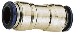 Alpha Technologies - 1/2" Outside Diam, Nickel Plated Brass Push-to-Connect Union - 250 Max psi, Tube to Tube Connection, Buna O-Ring - Eagle Tool & Supply