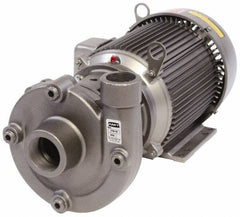 American Machine & Tool - 230 Volt, 1 Phase, 3 HP, Cast Iron Straight Pump - 2 Inch Inlet, 1-1/2 Inch Outlet, 82 Max Head psi, Stainless Steel Impeller, Buna-N Seal - Eagle Tool & Supply