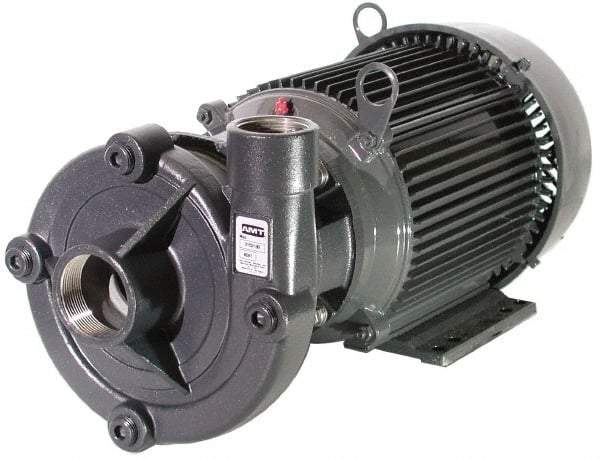 American Machine & Tool - 230/460 Volt, 3 Phase, 3 HP, Stainless Steel Straight Pump - 2 Inch Inlet, 1-1/2 Inch Outlet, Stainless Steel Impeller, Viton Seal - Eagle Tool & Supply