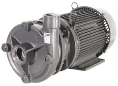American Machine & Tool - 230/460 Volt, 3 Phase, 10 HP, Stainless Steel Straight Pump - 3 Inch Inlet, 2 Inch Outlet, Stainless Steel Impeller, Viton Seal - Eagle Tool & Supply