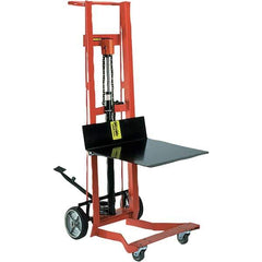 Wesco Industrial Products - 750 Lb Capacity, 40" Lift Height, Hydraulic Platform Base Manually Operated Lift - Eagle Tool & Supply