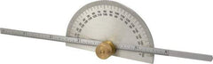 Value Collection - 0 to 6 Inch Rule Measurement Range, 0 to 180° Angle Measurement Range, Half Round Head Stainless Steel (Rule); Steel (Head) Protractor and Depth Gage - Accurate up to 0.5°, 1° Angle Graduation - Eagle Tool & Supply