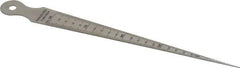 Value Collection - 1/32 to 5/8 Inch Measurement, 1 Leaf Taper Gage - 15mm Long, Stainless Steel, 1/64 Inch Graduation - Eagle Tool & Supply