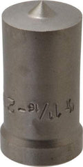 Cleveland Steel Tool - 1-1/16 Inch Diameter Round Ironworker Punch - 1-1/32 Inch Body Diameter, 1-5/32 Inch Head Diameter, 1-15/16 Inch Overall Length - Eagle Tool & Supply