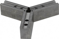 Abbott Workholding Products - 1.5mm x 60° Serrated Attachment, Square Soft Lathe Chuck Jaw - 3 Jaws, Steel, 1.1811" Btw Mount Hole Ctrs, 4-1/2" Long x 1-1/2" Wide x 2" High, 0.6299" Groove, 0.4724" & 12mm Fastener - Eagle Tool & Supply