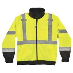 8379 M LIME FLEECE LINED BOMBER - Eagle Tool & Supply