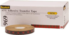 3M - 18 Yds. Long x, High Strength Acrylic Adhesive Transfer Tape - Paper Liner, 5 mil Thick - Eagle Tool & Supply