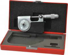 Value Collection - 0 to 1 Inch Range, 0.0001 Inch Graduation, Satin Chrome Finish Mechanical Indicating Micrometer - Accurate to 0.0001 Inch - Eagle Tool & Supply