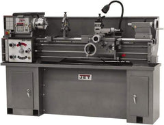Jet - 13" Swing, 40" Between Centers, 230 Volt, Single Phase Bench Lathe - 5MT Taper, 2 hp, 60 to 1,240 RPM, 1-3/8" Bore Diam, 32" Deep x 45" High x 71" Long - Eagle Tool & Supply