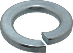 Value Collection - M20, 20.2mm ID, 33.6mm OD, 4mm Thick Split Lock Washer - Grade 8 Spring Steel, Zinc-Plated Finish, 20.2mm Min ID, 21.2mm Max ID - Eagle Tool & Supply
