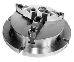Atlas Workholding - 10" Chuck Diam, 0.36 to 4.15" External Chucking Diam, Low Profile Machining Chuck - 8.58" Bolt Hole Spacing, 3.15" Through Hole, 2.83 to 9.49" Internal Chucking Diam, 12.4" Base Width x 2.87" Base Height - Eagle Tool & Supply