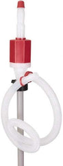 PRO-LUBE - 7 GPM, Polyethylene Hand Operated Siphon Pump - 45-1/2" OAL, For 55 Gal Drums, Antifreeze, Detergents, Water Based Fluids, Mild Acids, Soaps, Waxes & etc - Eagle Tool & Supply