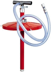 PRO-LUBE - Aluminium, NBR, PVC & Steel Hand Operated Drum Pump - 8 oz per Stroke, For 5 to 6-1/2 Gal Drums, For Tire Sealant - Eagle Tool & Supply