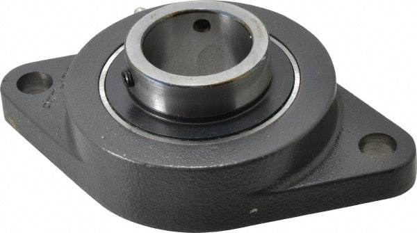 Browning - 1-11/16" ID, 7-1/16" OAL x 4-3/8" OAH 2-Bolt Flange - 5,139 Lb Static Cap, 7,901 Lb Dyn Cap, 5-27/32" Btw Mnt Hole Ctrs, Cast Iron - Eagle Tool & Supply