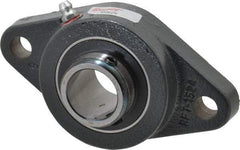 Browning - 1" ID, 4-7/8" OAL x 2-3/4" OAH 2-Bolt Flange - 1,651 Lb Static Cap, 2,801 Lb Dyn Cap, 3-57/64" Btw Mnt Hole Ctrs, Cast Iron - Eagle Tool & Supply