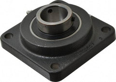 Browning - 1-1/2" ID, 5-1/8" OAL x 5-1/8" OAH 4-Bolt Flange - 4,467 Lb Static Cap, 7,340 Lb Dyn Cap, 4" Btw Mnt Hole Ctrs, Cast Iron - Eagle Tool & Supply