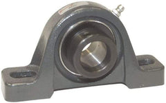 Browning - 1-1/4" ID, 6-3/16" OAL x 3-9/32" OAH Pillow Block - 2,567 Lb Static Cap, 4,381 Lb Dyn Cap, 4-5/8" Btw Mnt Hole Ctrs, 1-11/16" Base-to-Ctr Ht, Cast Iron - Eagle Tool & Supply