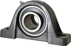 Browning - 1-1/2" ID, 7-1/8" OAL x 3-15/16" OAH Pillow Block - 4,467 Lb Static Cap, 7,340 Lb Dyn Cap, 5-3/8" Btw Mnt Hole Ctrs, 1-15/16" Base-to-Ctr Ht, Cast Iron - Eagle Tool & Supply
