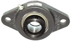 Browning - 1" ID, 4-7/8" OAL x 2-3/4" OAH 2-Bolt Flange - 1,651 Lb Static Cap, 2,801 Lb Dyn Cap, 3-57/64" Btw Mnt Hole Ctrs, Cast Iron - Eagle Tool & Supply