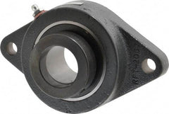 Browning - 1-1/2" ID, 6-3/4" OAL x 4-1/8" OAH 2-Bolt Flange - 4,467 Lb Static Cap, 7,340 Lb Dyn Cap, 5-21/32" Btw Mnt Hole Ctrs, Cast Iron - Eagle Tool & Supply