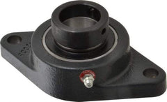 Browning - 1-1/4" ID, 5-9/16" OAL x 3-1/8" OAH 2-Bolt Flange - 2,567 Lb Static Cap, 4,381 Lb Dyn Cap, 4-19/32" Btw Mnt Hole Ctrs, Cast Iron - Eagle Tool & Supply