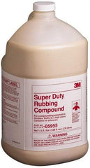 3M - 1 Gal Rubbing Compound - Grade Extra Fine, 1,000 Grit, Tan, For Heavy Cutting, Use on Removing Automotive Paint Scratches - Eagle Tool & Supply