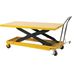 Wesco Industrial Products - 1,100 Lb Capacity Long Deck Hydraulic Scissor Lift Table - 11-1/4" to 36" Lift Height, 63" Platform Length x 32" Platform Width - Eagle Tool & Supply
