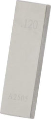 Value Collection - 0.12" Rectangular Steel Gage Block - Accuracy Grade 0, Includes NIST Traceability Certification - Eagle Tool & Supply