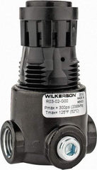Wilkerson - 1/4 NPT Port, 15 CFM, Zinc Miniature Regulator - 2 to 125 psi Range, 300 Max psi Supply Pressure, 1/8" Gauge Port Thread, 1.65" Wide x 2.88" High - Eagle Tool & Supply