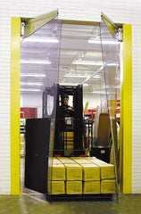 TMI, LLC - 9' Door Width x 9' Door Height PVC Bi-Parting Flexible Swinging Door - 0.16" Strip Thickness, Clear - Eagle Tool & Supply