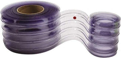 TMI, LLC - Clear Ribbed Rip-A-Strip Roll Dock Curtain Strips - 16" Wide x 12' Long x 0.345" Thick, Vinyl - Eagle Tool & Supply
