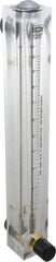King - 1/2" F Port Block Style Panel Mount Flowmeter - 100 Max psi, 10 GPM, Acrylic - Eagle Tool & Supply