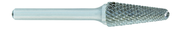 SL-3L6 -- 9mm x 26mm LOC x 6mm Shank x 6 OAL 14 Degree Included Angle Carbide Medium Tough Cut Burr - Eagle Tool & Supply