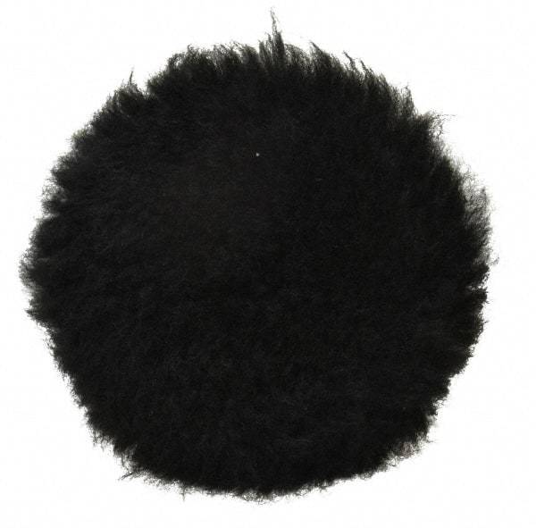 3M - 3" Diam Lambswool Bonnet Pad - 25/32" Pile, Hook & Loop Attachment - Eagle Tool & Supply