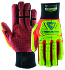 Synthetic Red Reinforced Dotted Double Palm Gloves 2XL - Eagle Tool & Supply