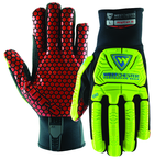 Synthetic Leather Double Palm Reinforced Red PVC PalmGloves X-Large - Eagle Tool & Supply