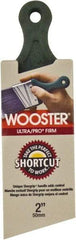 Wooster Brush - 2" Angled Nylon/Polyester Sash Brush - 2-7/16" Bristle Length, 4.88" Plastic Short Handle - Eagle Tool & Supply