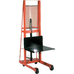 Wesco Industrial Products - 1,000 Lb Capacity, 68" Lift Height, Steel Stacker Manually Operated Lift - Eagle Tool & Supply