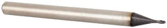 Accupro - 0.031" Diam, 0.05" LOC, 2 Flute Solid Carbide Ball End Mill - TiAlN Finish, Single End, 1-1/2" OAL, 1/8" Shank Diam, Spiral Flute - Eagle Tool & Supply