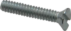 Value Collection - #4-40 UNC, 5/8" OAL Slotted Drive Machine Screw - Flat Head, Grade 2 Steel, Zinc-Plated Finish, Without Washer - Eagle Tool & Supply