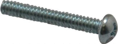 Value Collection - #4-40 UNC, 3/4" Length Under Head Phillips Drive Machine Screw - Round Head, Grade 2 Steel, Zinc-Plated Finish, Without Washer - Eagle Tool & Supply