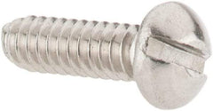 Value Collection - #4-40 UNC, 3/8" Length Under Head Slotted Drive Machine Screw - Round Head, Grade 18-8 Stainless Steel, Uncoated, Without Washer - Eagle Tool & Supply