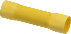 3M - 4 AWG Compatible, Vinyl Fully Insulated, Crimp-On Butt Splice Terminal - 2 Wire Entries, Copper Contacts, Zinc Contact Plating, 1.08" OAL, Yellow - Eagle Tool & Supply